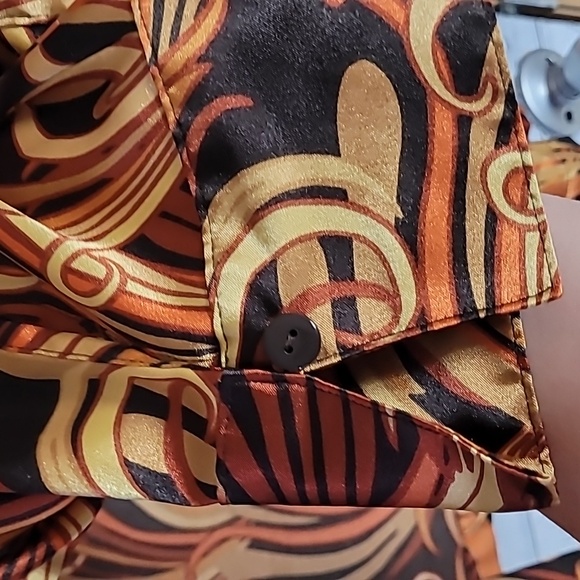 Vintage Maggie Barnes Print Bohemian Button Front Collared Blouse Should… - Picture 6 of 7